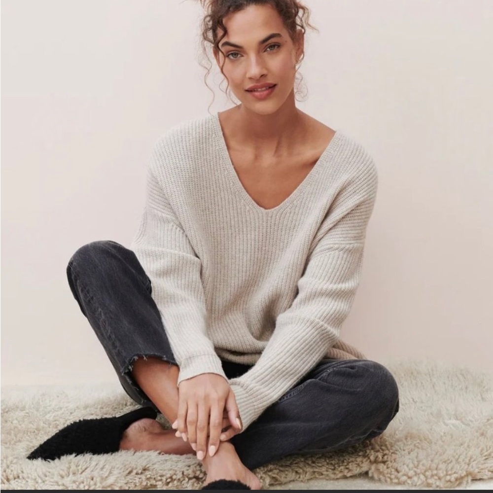 Jenni Kayne Cabin Sweater in Oatmeal XXS